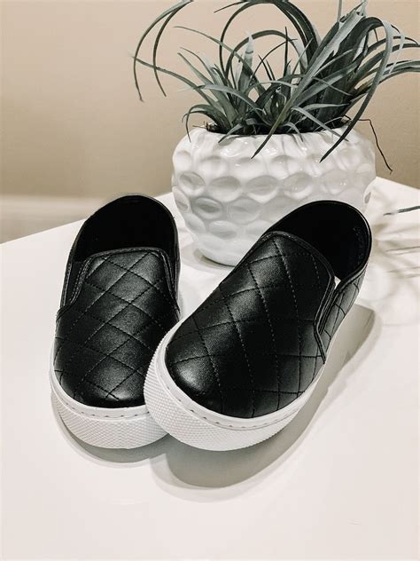 quilted slip on sneakers|comfortable black slip on shoes.